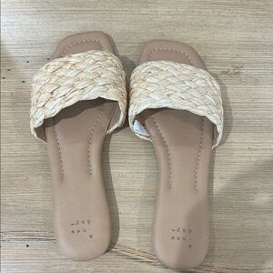 a new day Cream Woven Sandals